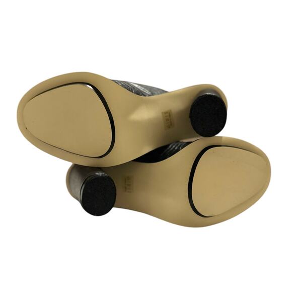 Shoe Cult by Nasty Gal Black Lace Up Open Toe Zip Block Heel Heels US 6.5 - Picture 5 of 7